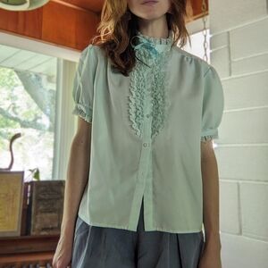 Vintage 70s 80s Ruffle Dream Blouse